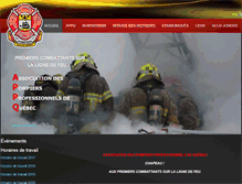Tablet Screenshot of pompiersdequebec.org